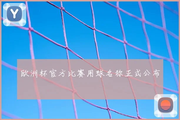 欧洲杯官方比赛用球名称正式公布